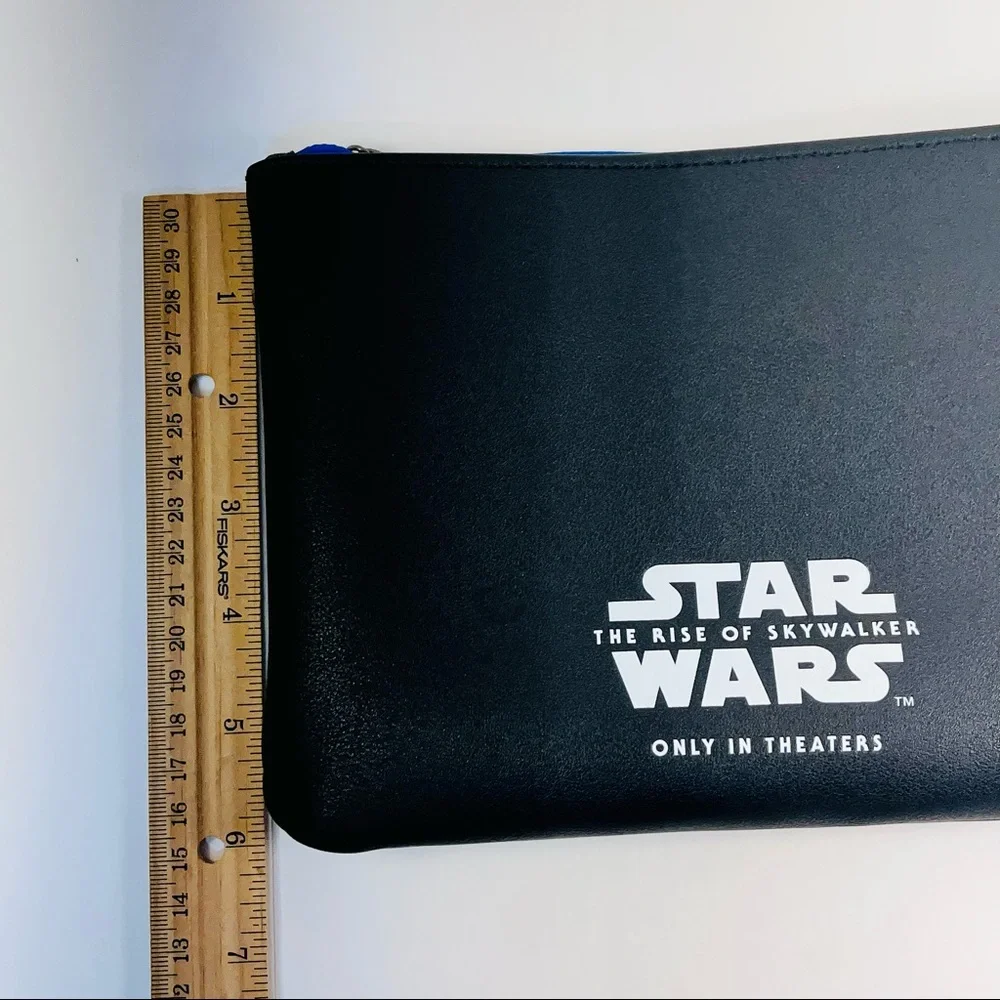 Star Wars Rise Of Skywalker Black Vinyl Clutch Cosmetics Makeup Bag Lucas Film